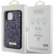 Заредете изображение във визуализатора на галерията – Original faceplate case GUESS GUHCP15SPFGSBSP for iPhone 15 (Rhinestone Metal Logo / Light pink)
