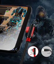 Заредете изображение във визуализатора на галерията – Proda Sparta angled 3in1 USB cable - 2x Lightning / USB Type C 5A 1m black (PD-B11th black) - TopMag
