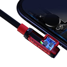 Заредете изображение във визуализатора на галерията – Proda Sparta angled 3in1 USB cable - 2x Lightning / USB Type C 5A 1m black (PD-B11th black) - TopMag
