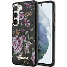 Заредете изображение във визуализатора на галерията – Guess GUHCS23SHCFWSK S23 S911 black/black hardcase Flower Collection
