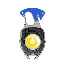 Заредете изображение във визуализатора на галерията – Mini flashlight LED keychain W5147 Type C with 2 screwdriver bits blue
