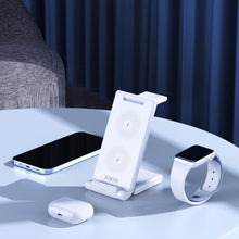 Заредете изображение във визуализатора на галерията – Duzzona W10-S 3in1 15W Qi wireless charger - white
