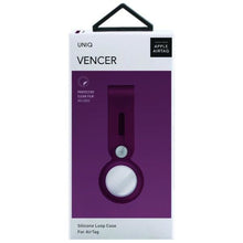 Заредете изображение във визуализатора на галерията – Uniq Vencer Silicone case for AirTag burgundy/burgundy
