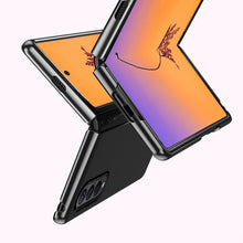 Заредете изображение във визуализатора на галерията – Plating Case for Samsung Galaxy Z Fold 4 cover with a metallic frame black
