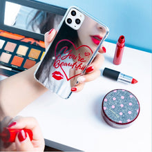 Заредете изображение във визуализатора на галерията – Kingxbar Angel mirror case decorated with original Swarovski crystals iPhone 11 Pro Max transparent - TopMag
