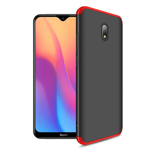 GKK 360 Protection Case Front and Back Case Full Body Cover Xiaomi Redmi 8A black-red - TopMag