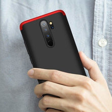 Заредете изображение във визуализатора на галерията – GKK 360 Protection Case Front and Back Case Full Body Cover Xiaomi Redmi 8A black-red - TopMag
