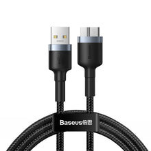 Заредете изображение във визуализатора на галерията – Baseus Cafule durable nylon cable USB 3.0 / micro USB SuperSpeed 2 A 1 m gray cable (CADKLF-D0G) - TopMag

