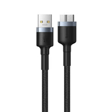 Заредете изображение във визуализатора на галерията – Baseus Cafule durable nylon cable USB 3.0 / micro USB SuperSpeed 2 A 1 m gray cable (CADKLF-D0G) - TopMag

