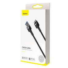 Заредете изображение във визуализатора на галерията – Baseus Cafule durable nylon cable USB 3.0 / micro USB SuperSpeed 2 A 1 m gray cable (CADKLF-D0G) - TopMag
