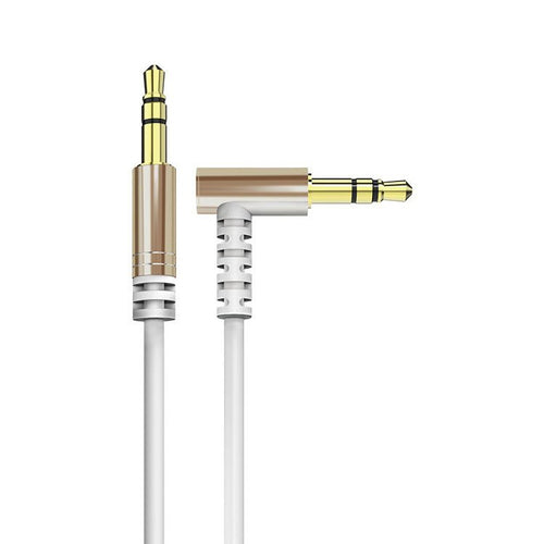 Dudao angled cable AUX mini jack 3.5mm cable 1m white (L11 white) - TopMag