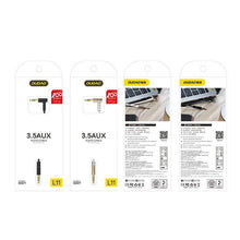 Заредете изображение във визуализатора на галерията – Dudao angled cable AUX mini jack 3.5mm cable 1m white (L11 white) - TopMag
