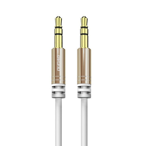 Dudao long stretchable cable AUX mini jack 3.5mm spring 150cm white (L12 white) - TopMag