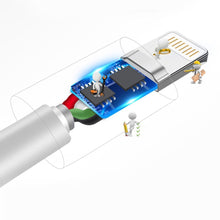 Заредете изображение във визуализатора на галерията – Dudao cable USB / Lightning 3A cable 1m white (L1L white) - TopMag
