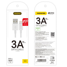Заредете изображение във визуализатора на галерията – Dudao cable USB / USB Type C 3A 1m white (L1T white) - TopMag
