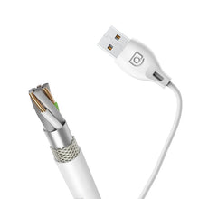 Заредете изображение във визуализатора на галерията – Dudao cable USB / Lightning 2.1A cable 2m white (L4L 2m white) - TopMag
