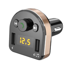 Заредете изображение във визуализатора на галерията – Dudao FM Transmitter Bluetooth car charger MP3 3.1 A 2x USB black (R2Pro black) - TopMag
