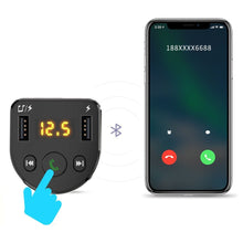 Заредете изображение във визуализатора на галерията – Dudao FM Transmitter Bluetooth car charger MP3 3.1 A 2x USB black (R2Pro black) - TopMag
