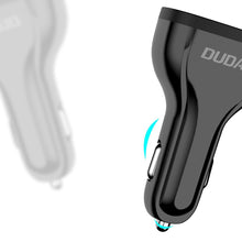 Заредете изображение във визуализатора на галерията – Dudao Car Charger Quick Charge Quick Charge 3.0 QC3.0 2.4A 18W 3x USB Black (R7S black) - TopMag
