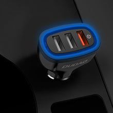 Заредете изображение във визуализатора на галерията – Dudao Car Charger Quick Charge Quick Charge 3.0 QC3.0 2.4A 18W 3x USB Black (R7S black) - TopMag
