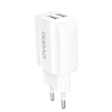 Заредете изображение във визуализатора на галерията – Dudao EU wall charger 2x USB 5V / 2.4A white (A2EU white) - TopMag
