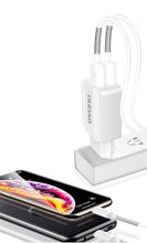 Заредете изображение във визуализатора на галерията – Dudao EU wall charger 2x USB 5V / 2.4A white (A2EU white) - TopMag
