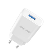 Заредете изображение във визуализатора на галерията – Dudao charger EU USB 5V / 2.4A QC3.0 Quick Charge 3.0 white (A3EU white) - TopMag
