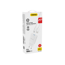 Заредете изображение във визуализатора на галерията – Dudao charger EU USB 5V / 2.4A QC3.0 Quick Charge 3.0 + cable USB Type C white (A3EU + Type-c white) - TopMag
