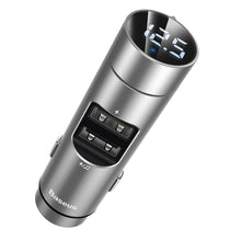 Заредете изображение във визуализатора на галерията – Baseus Energy Column FM Transmiter Bluetooth 5.0 car charger 2x USB 3.1A QC3.0 silver (CCNLZ-0S) - TopMag
