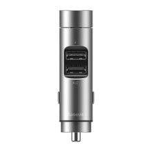 Заредете изображение във визуализатора на галерията – Baseus Energy Column FM Transmiter Bluetooth 5.0 car charger 2x USB 3.1A QC3.0 silver (CCNLZ-0S) - TopMag
