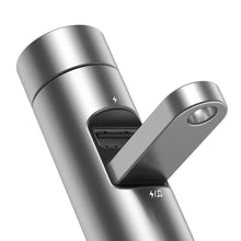 Заредете изображение във визуализатора на галерията – Baseus Energy Column FM Transmiter Bluetooth 5.0 car charger 2x USB 3.1A QC3.0 silver (CCNLZ-0S) - TopMag
