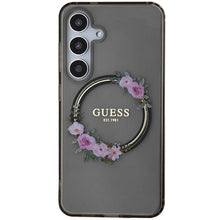 Заредете изображение във визуализатора на галерията – Guess IML Flowers Wreath MagSafe case for Samsung Galaxy S24 - black
