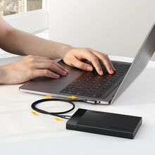 Заредете изображение във визуализатора на галерията – Ugreen angled cable USB Type C - USB Type C Power Delivery 60 W 20 V 3 A 2 m black-gray cable (US255 50125)
