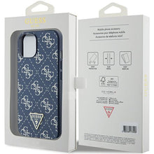 Заредете изображение във визуализатора на галерията – Original Case GUESS hardcase 4G Triangle Metal Logo GUHCP15MPG4GPB for Iphone 14 Plus/ 15 Plus blue
