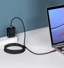 Заредете изображение във визуализатора на галерията – Baseus Cafule nylon cable USB Type C Power Delivery 2.0 100W 20V 5A 2m gray (CATKLF-ALG1) - TopMag
