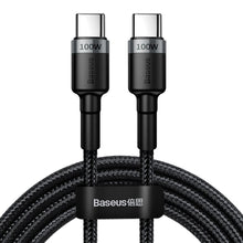 Заредете изображение във визуализатора на галерията – Baseus Cafule nylon cable USB Type C Power Delivery 2.0 100W 20V 5A 2m gray (CATKLF-ALG1) - TopMag
