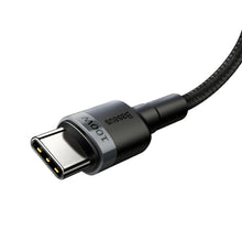 Заредете изображение във визуализатора на галерията – Baseus Cafule nylon cable USB Type C Power Delivery 2.0 100W 20V 5A 2m gray (CATKLF-ALG1) - TopMag
