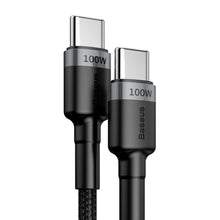 Заредете изображение във визуализатора на галерията – Baseus Cafule nylon cable USB Type C Power Delivery 2.0 100W 20V 5A 2m gray (CATKLF-ALG1) - TopMag
