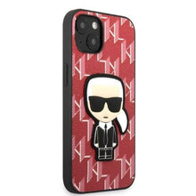 Заредете изображение във визуализатора на галерията – Karl Lagerfeld KLHCP13MPMNIKPI iPhone 13 6.1" hardcase red/red Monogram Ikonik Patch
