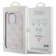 Заредете изображение във визуализатора на галерията – Guess 4G Metal Gold Logo case for iPhone 15 Pro - pink
