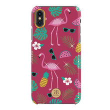 Заредете изображение във визуализатора на галерията – Kingxbar Blossom case decorated with original Swarovski crystals iPhone XS Max pink - TopMag
