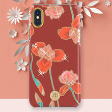 Заредете изображение във визуализатора на галерията – Kingxbar Blossom case decorated with original Swarovski crystals iPhone XS Max pink - TopMag
