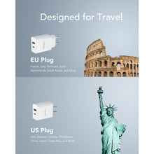 Заредете изображение във визуализатора на галерията – VEGER travel charger USB A + Type C QC3.0 PD 30W VLS302U white

