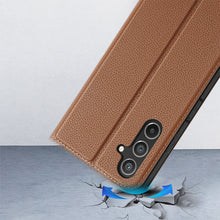 Заредете изображение във визуализатора на галерията – Dux Ducis Skin X2 case for Samsung Galaxy A54 5G flip cover wallet stand brown
