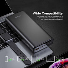 Заредете изображение във визуализатора на галерията – Power bank veger t65a - 20 000mah lcd quick charge pd65w black (for laptop also) - TopMag
