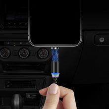 Заредете изображение във визуализатора на галерията – Wozinsky magnetic cable USB / micro USB / USB Type C / Lightning cable 2.4A 1m with LED black (WMC-01) - TopMag
