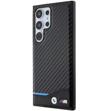 Заредете изображение във визуализатора на галерията – Original Case BMW Leather Carbon BMHCS24L22NBCK for Samsung Galaxy S24 Ultra Black
