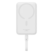 Заредете изображение във визуализатора на галерията – Baseus Magnetic Mini MagSafe 10000mAh 30W powerbank with built-in Lightning cable - white + Baseus Simple Series USB-C - USB-C 60W 0.3m cable
