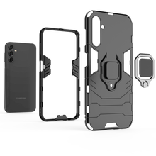 Заредете изображение във визуализатора на галерията – Ring Armor case for Samsung Galaxy A14 armored cover magnetic holder ring black
