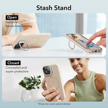 Заредете изображение във визуализатора на галерията – ESR Cloud Kickstand Halolock case with MagSafe for iPhone 15 Pro Max - beige
